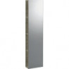 Etagère Geberit iConavec miroir: Largeur 28cm, Hauteur 120cm, Profondeur 14cm, Chêne naturel / Mélamine structuré bois