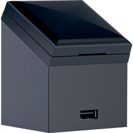 Élément de prise électrique Geberitavec port USB: Type de fiche:CEE 7/16, Anthracite