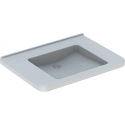 Lavabo Geberit RENOVA COMFORT SQUARE 750x550mm ufahrb sans trou de robinetterie blanc KT