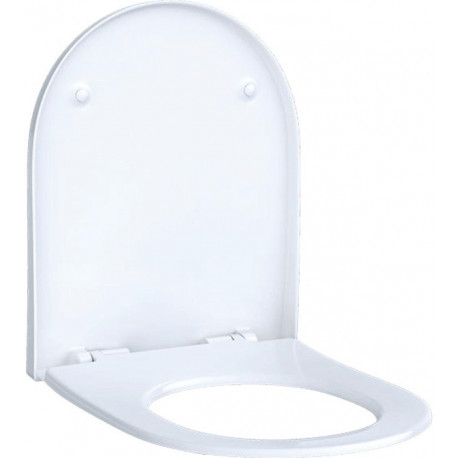 Abattant WC Slim ACANTO avec couvercle, enveloppant, antibactérien, blanc GEBERIT