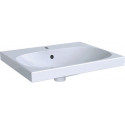 Lavabo Geberit Acanto, 60x48.2cm, troude robinetterie au centre, Blanc