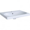 Lavabo Geberit Acanto, 65x48.2cm, troude robinetterie au centre, Blanc