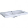 Lavabo Geberit Acanto compact,avec plage de dépose, 75x42.2cm, troude robinetterie au centre, Blanc