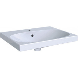 Lavabo Geberit ACANTO 600x480mm avec trou pour robinet avec trop plein blanc avec KeraTect
