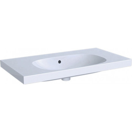 Lavabo Geberit ACANTO 900x480mm sans trou de robinetterieavec trop plein blanc m KeraTect