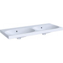 Lavabo double ACANTO 1200x480mm sans trou de robinetterieavec trop plein blanc m KeraTect