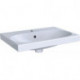 Lavabo Geberit ACANTO Compact 600x420mm avec trou pour robinetavec trop plein blanc m KeraTect