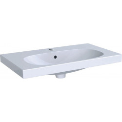 Lavabo Geberit ACANTO Compact 750x420mm avec trou pour robinetavec trop plein blanc m KeraTect