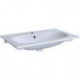 Lavabo pour meuble Geberit Acanto, 75x48cm, troude robinetterie au centre, Blanc