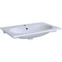 Lavabo pour meuble Geberit Acanto, 75x48cm, troude robinetterie au centre, Blanc