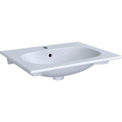 Lavabo Geberit ACANTO Slim 600x480mm avec trou pour robinetavec trop plein blanc m KeraTect
