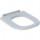 Lunette d’abattant Geberit Renova Comfort, adaptée PMR, forme rectangulaire, fixation par le dessous: Fermeture ralentie:Non, Fixation:Par le bas, Blanc