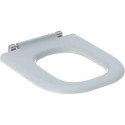 Lunette d’abattant Geberit Renova Comfort, adaptée PMR, forme rectangulaire, fixation par le dessous: Fermeture ralentie:Non, Fixation:Par le bas, Blanc