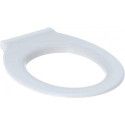 Lunette d’abattant Geberit Renova Comfort adaptée PMR, antibactérien, fixation par le dessous: Fermeture ralentie:Non, Fixation:Par le bas, Blanc
