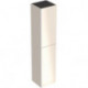Colonne haute Geberit Acantoavec deux portes: Largeur 38cm, Hauteur 173cm, Profondeur 36cm, sable gris / laqué mat, sable gris / verre brillant