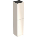 Colonne haute Geberit Acantoavec deux portes: Largeur 38cm, Hauteur 173cm, Profondeur 36cm, sable gris / laqué mat, sable gris / verre brillant