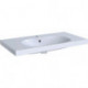 Lavabo Geberit Acantoavec plage de dépose, fixation facile, 90x48.2cm, troude robinetterie au centre, Blanc