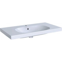 Lavabo Geberit Acantoavec plage de dépose, fixation facile, 90x48.2cm, troude robinetterie au centre, Blanc