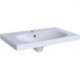 Lavabo Geberit Acantoavec plage de dépose, 75x48.2cm, troude robinetterie au centre, Blanc
