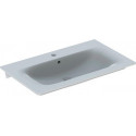 Lavabo pour meuble Geberit Renova Plan, 80x48cm, troude robinetterie au centre, Blanc