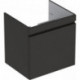 Meuble bas pour lavabo pour meuble Geberit Renova Plan,avec un tiroir et un tiroir à l'anglaise: Largeur 58.8cm, Hauteur 58.5cm, Profondeur 47.3cm, Gris velouté / Laqué mat