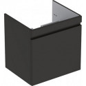 Meuble bas pour lavabo pour meuble Geberit Renova Plan,avec un tiroir et un tiroir à l'anglaise: Largeur 58.8cm, Hauteur 58.5cm, Profondeur 47.3cm, Gris velouté / Laqué mat
