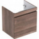 Meuble bas pour lavabo pour meuble Geberit Renova Plan,avec un tiroir et un tiroir à l'anglaise: Largeur 58.8cm, Hauteur 58.5cm, Profondeur 47.3cm, Chêne / Film décor structuré