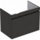 Meuble bas pour lavabo pour meuble Geberit Renova Plan,avec un tiroir et un tiroir à l'anglaise: Largeur 78.8cm, Hauteur 58.5cm, Profondeur 47.3cm, Gris velouté / Laqué mat