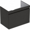 Meuble bas pour lavabo pour meuble Geberit Renova Plan,avec un tiroir et un tiroir à l'anglaise: Largeur 78.8cm, Hauteur 58.5cm, Profondeur 47.3cm, Gris velouté / Laqué mat