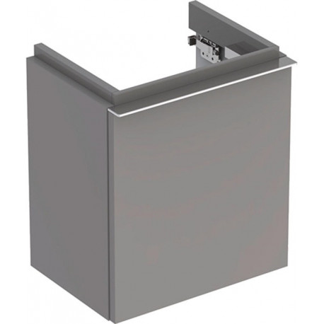 Meuble bas GE iCon pour lave-mains avec 1 porte à gauche. 37x42x28cm. Platin