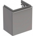 Meuble bas GE iCon pour lave-mains avec 1 porte à gauche. 37x42x28cm. Platin