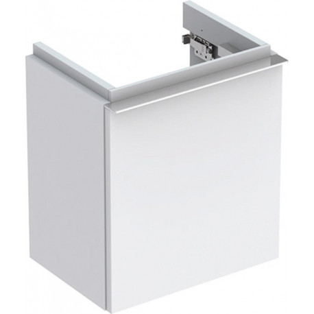 Meuble bas GE iCon pour lave-mains avec 1 porte à gauche. 37x42x28cm. Blanc mat