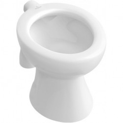 O.novo, Cuvette à fond creux, 315 x 510 mm, sans troupour abattant, modèle sur pied, sortie verticale, En porcelaine sanitaire, NF Blanc CeramicPlus