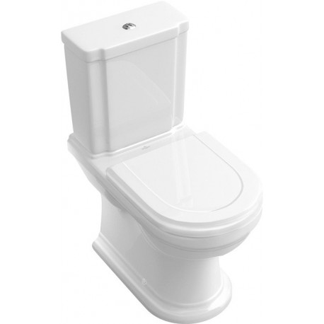 Hommage, Cuvette à fond creux, 370 x 725 mm, modèle sur pied, sortie horizontale, sortie verticale possibleavec coude vario, En porcelaine sanitaire Star White CeramicPlus