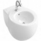Aveo New Generation, Bidets suspendus, 400 x 590 mm, pour robinetterie monotrou , troude robinetterie percé,avec trop-plein, modèle suspendu, En porcelaine sanitaire Blanc CeramicPlus