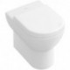 Cuvette Subway370 x 560 mm, modèle sur pied, pour installation près du mur, sortie horizontale, sortie verticale possibleavec coude vario, En porcelaine sanitaire Star White CeramicPlus
