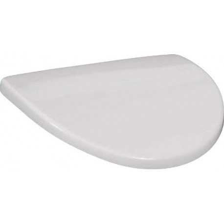 Couvercle, à charnières chromées, En Duroplast Blanc