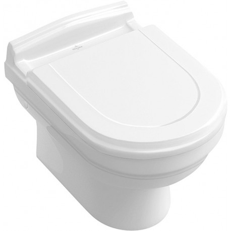 Hommage, Cuvette à fond creux, 370 x 600 mm, modèle suspendu, sortie horizontale, En porcelaine sanitaire Star White CeramicPlus