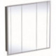 Armoire de toilette Geberit ONEavec éclairage et trois portes, hauteur 100 cm: Largeur 100cm, Hauteur 100cm, Profondeur 16cm, mélamine / aluminium brossé, miroirs intérieur et extérieur