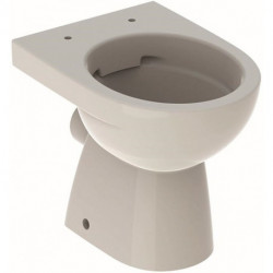 Cuvette WC au sol Geberit Renova, sortie horizontale, semi-carénée, Rimfree, 49cm, Blanc