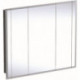 Armoire de toilette Geberit ONEavec éclairage et trois portes, hauteur 100 cm: Largeur 115cm, Hauteur 100cm, Profondeur 16cm, mélamine / aluminium brossé, miroirs intérieur et extérieur