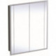 Armoire de toilette Geberit ONEavec éclairage et deux portes, hauteur 100 cm: Largeur 85cm, Hauteur 100cm, Profondeur 16cm, mélamine / aluminium brossé, miroirs intérieur et extérieur