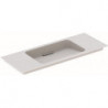 Lavabo pour meuble Geberit ONE sortie horizontale, compact, 105x40cm, sans troude robinetterie, trop-plein dissimulé, blanc, KeraTect, blanc brillant