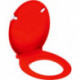 Abattant WC Geberit Renova Comfort, adapté PMR, antibactérien, fermeture standard, fixation par le bas, Rouge carmin