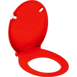 Abattant WC Geberit Renova Comfort, adapté PMR, antibactérien, fermeture standard, fixation par le bas, Rouge carmin