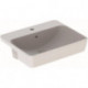 Lavabo semi-encastré Geberit VariForm carré 550x450mm avec trou pour robinet avec trop pleinwe KT