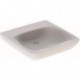 Lavabo Geberit Renova Comfort, adapté PMR, 55x55cm, sans troude robinetterie, sans trop-plein, Blanc