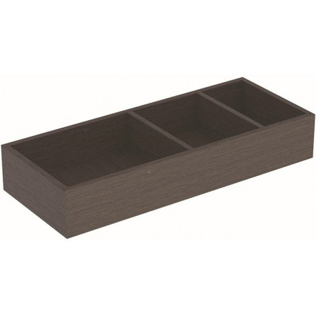 Casier de rangement agencement en H Geberit VariForm, pour tiroir inférieur: B:18cm, H:14.3cm, T:37.3cm, Gris foncé / Revêtu de mélamine