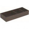 Casier de rangement agencement en H Geberit VariForm, pour tiroir inférieur: B:18cm, H:14.3cm, T:37.3cm, Gris foncé / Revêtu de mélamine