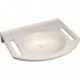 Lavabo Geberit PUBLICA 600x550mm sans trou de robinetterie sans trop pleinavec découpe we